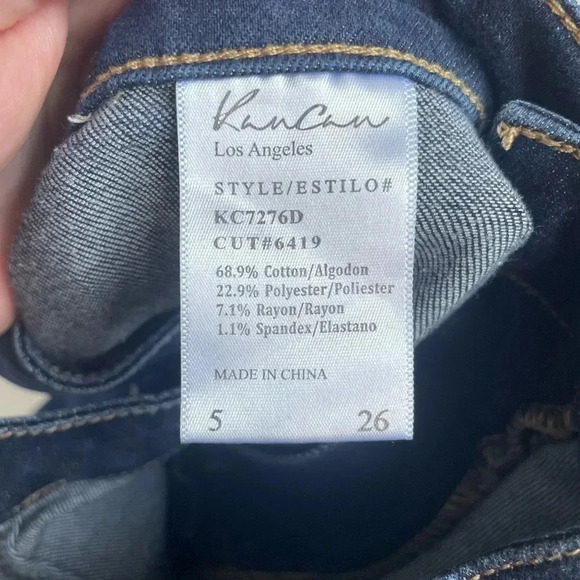 KanCan High Rise Extreme Flare Jeans 5 26x32” Dark Wash Denim Bell Bottoms 0050 - Picture 12 of 12